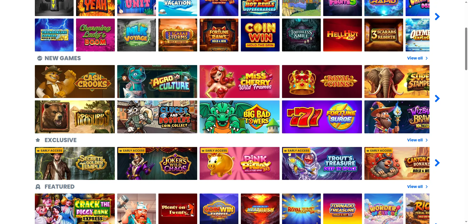 Lobby de slots do 30bet Casino no celular — mais de 6.700 jogos